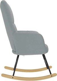 vidaXL Κουνιστή Πολυθρόνα Ανοιχτό Γκρι Υφασμάτινη