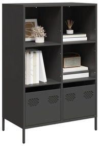 Ντουλάπι Μαύρο 68x39x103,5 εκ. από Χάλυβα