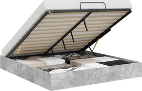 vidaXL Κρεβάτι Οθωμανικού Τύπου Σκυρόχρωμο Γκρι 160 x 200 cm