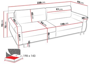 Καναπές Mormi διθέσιος-Mple