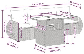 ΣΕΤ ΚΑΝΑΠΕ ΚΗΠΟΥ 5 ΤΕΜΑΧΙΩΝ ΜΑΥΡΟ ΣΥΝΘΕΤΙΚΟ ΡΑΤΑΝ ΜΕ ΜΑΞΙΛΑΡΙΑ 3326556