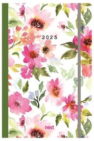 Next ημερολόγιο 2025 Trends ημερήσιο flexi με λάστιχο 12x17εκ. Flowers  τμχ.