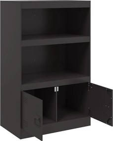 vidaXL Ντουλάπι Μαύρο 67x39x107 εκ. από Ατσάλι