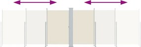 vidaXL Σκίαστρο Πλαϊνό Συρόμενο Κρεμ 180 x 600 εκ.
