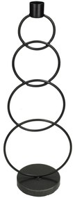Κηροπήγιο ArteLibre Μαύρο Μέταλλο 13x8.5x35cm-05153660