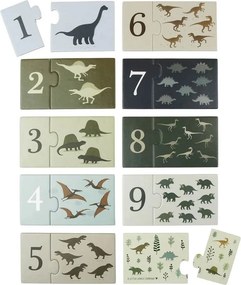 Σετ 10 Παζλ Α Little Lovely Company Dinosaurs PGCPDI02