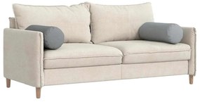 vidaXL Μαξιλάρια Στήριγμα 2 pcs Ανοιχτό γκρι Ø 25 x 70 cm ύφασμα