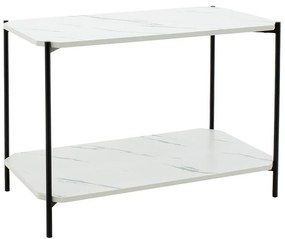 Βοηθητικό τραπέζι Mara MDF λευκό μαρμάρου-μαύρο 80x40x55cm 80x40x55 εκ.