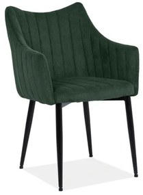 Επενδυμένη καρέκλα Monte 59x46x87 μαύρος μεταλλικός σκελετός/πράσινο fjord 79 DIOMMI MONTESCZ