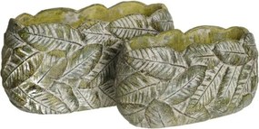 Τσιμεντένιο Κασπώ Αντικέ Leaves 25x13x12εκ