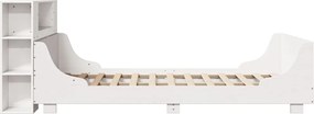 vidaXL Σκελετός Κρεβ. Χωρίς Στρώμα Λευκό 140x190 εκ Μασίφ Πεύκο
