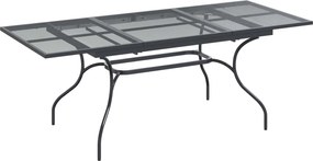 vidaXL Σέτ φαγητού για κήπο 7 pcs Ανθρακί Ατσάλι