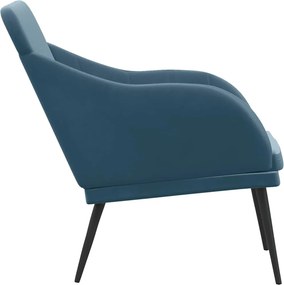 vidaXL Πάγκος Μπλε 110x76x80 εκ. Βελούδινος