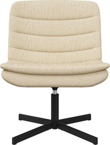 vidaXL Περιστρεφόμενη καρέκλα Κρεμ 63 x 75 x 76 εκ ύφασμα