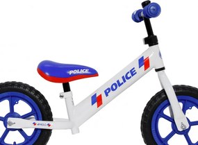 Police Loopfiets 12 Inch Junior White