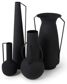Βάζο Roman (Σετ 4Τμχ) 300-205-008 Black Μέταλλο