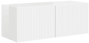 vidaXL Σετ επίπλου τηλεόρασης Επιτοίχιο 5 pcs Υψηλής γυαλάδας λευκό