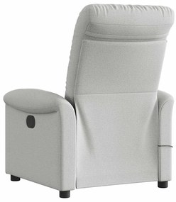 vidaXL καρέκλα ανάκλισης μασάζ Cloud Grey Fabric