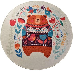 Χαλί Sweet Bear 876CHL1174 Multi Conceptum Hypnose 200X200cm Round