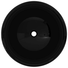 Νιπτήρας Στρογγυλός Μαύρος 40 x 15 εκ. Κεραμικός