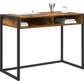 vidaXL Γραφείο Καπνιστό Δρύς 100 x 50 x 75 cm Επεξεργασμένο ξύλο