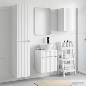 vidaXL Σετ Επίπλων Μπάνιου 3 τμχ. Λευκό 33 x 34,5 x 160 εκ