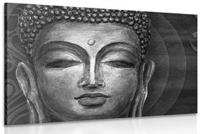 Εικόνα προσώπου του Βούδα σε ασπρόμαυρο - 120x80