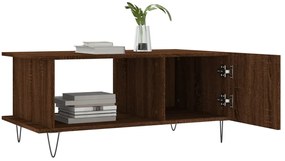 vidaXL Τραπεζάκι Σαλονιού Καφέ Δρυς 90x50x40 εκ. Επεξεργασμένο Ξύλο