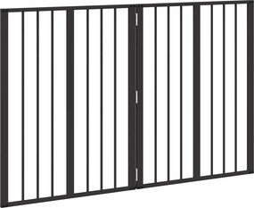 vidaXL Πόρτα Σκύλου 2 τμχ. Μαύρο 60 x 80 cm Επικαλυμμένος Χάλυβας