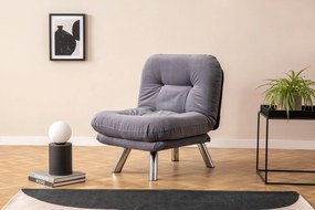 Πολυθρόνα-Κρεβάτι Γκρι MISA SMALL SOLO 78x70x85