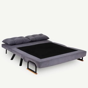 Διθέσιος Καναπές Κρεβάτι Γκρι SEDA 78x133x78