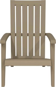 vidaXL Καρέκλες Κήπου Adirondack 2 τεμ. Αν. Καφέ από Πολυπροπυλένιο