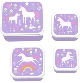Φαγητοδοχεία (Σετ 4τμχ) Α Little Lovely Company Unicorn Dreams SBSEUD73