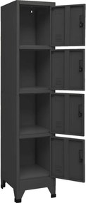 vidaXL Φοριαμός Ανθρακί 38 x 45 x 180 εκ. από Ατσάλι