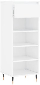 vidaXL Παπουτσοθήκη Γυαλιστερό Λευκό 40x36x105 εκ. Επεξεργασμένο Ξύλο