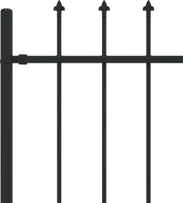 vidaXL Φράχτης με Σπίθες Μαύρο 200 x 200 cm