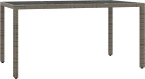 vidaXL Σετ Τραπεζαρίας Κήπου 5 τεμ. Γκρι Συνθ. Ρατάν με Μαξιλάρια