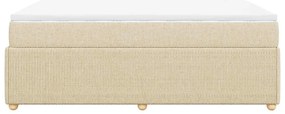 vidaXL Κρεβάτι Boxspring με Στρώμα Κρεμ 140x200 εκ. Υφασμάτινο