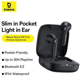 BASEUS Bluetooth HF Bowie E16 TWS (black) - A00061900113-01