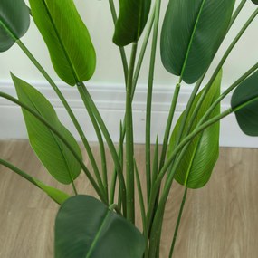 Τεχνητό φυτό Τεχνητό φυτό Τσιμεντοδοχείο 18 Φύλλα Πλαστικό Πράσινο