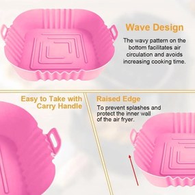 Φόρμα Σιλικόνης Τετράγωνη για Air Fryer 16cm