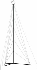 vidaXL Χριστουγεννιάτικο δέντρο LED 615 LED Ψυχρό Λευκό 404,5 εκ.