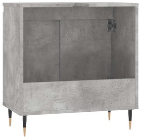 vidaXL Ντουλάπι Μπάνιου Γκρι Σκυροδεμ. 58 x 33 x 60 εκ. Επεξεργ. Ξύλο