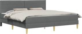 vidaXL Σκελετός Κρεβατιού Σκούρο Γκρι 200 x 200 cm Πολυεστέρας