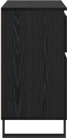 vidaXL Πλαϊνό γραφείο με συρτάρι Μαύρη Οξυά 60 x 35 x 70 cm