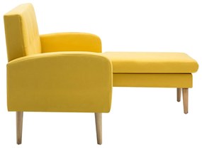vidaXL Καναπές Γωνιακός Κίτρινος 186 x 136 x 79 εκ. Υφασμάτινος