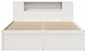 vidaXL Σκελετός Κρεβ. Χωρίς Στρώμα Λευκό 140x200 εκ Μασίφ Πεύκο
