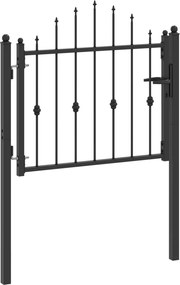 vidaXL Πύλη Φράχτη ASTEN 100 x 75 cm Μέταλλο Μαύρο Κλειδώσιμο
