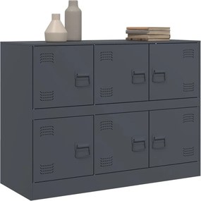 vidaXL Μπουφές Ανθρακί 99x39x73 εκ. από Ατσάλι