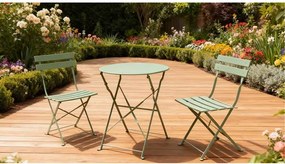 Σετ 3τμχ Nextdeco μεταλλικό πράσινο Υ82εκ.